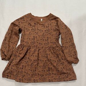 Rylee + Cru Brown Animal Print Kids Dress
